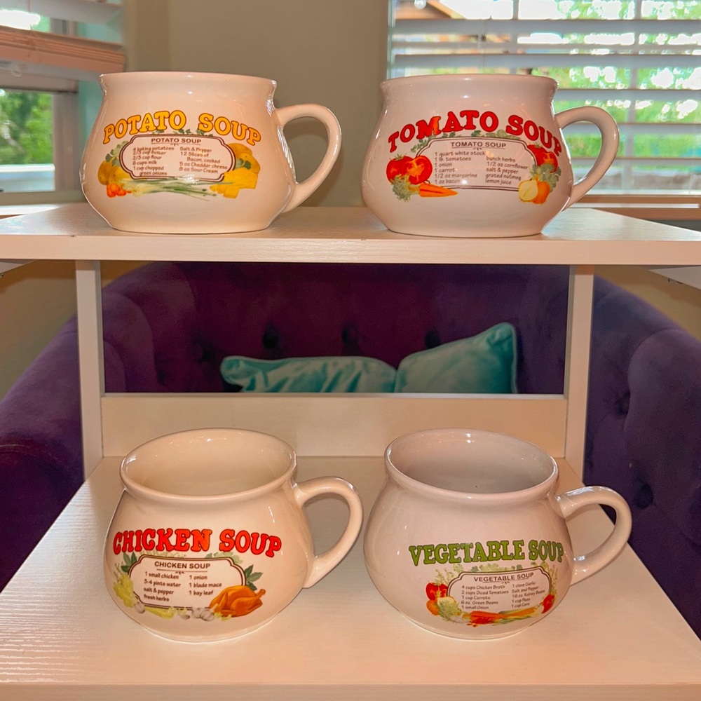 Soup Recipe Cups - Dishwasher and Microwave Safe